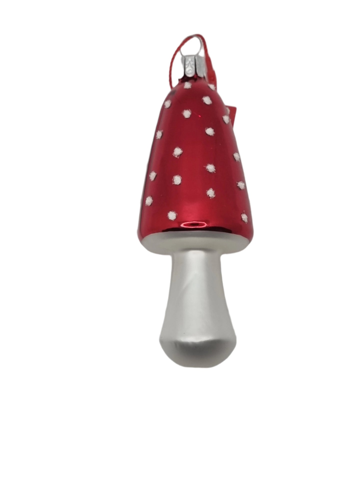 European Glass Christmas ornament of a Mushroom | Assorted Red Cap with White Stem (I)