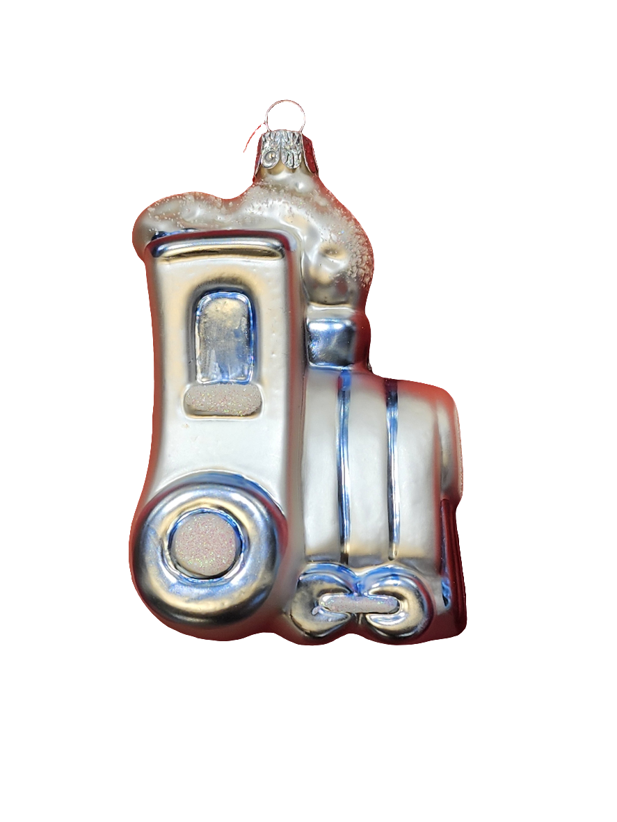 European Glass Christmas ornament of a Train (J)