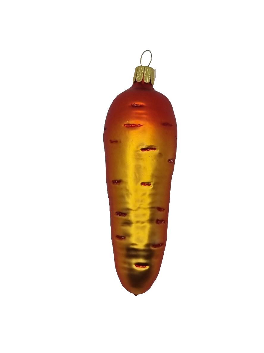 European Glass Christmas ornament of a Carrot (H)