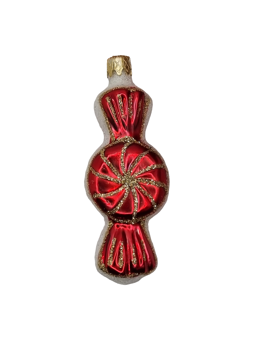 European Glass Christmas ornament of a Lolly Bon Bon (D)