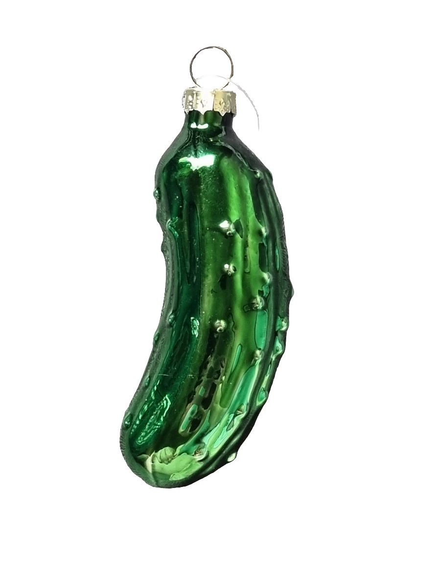 European Glass Christmas ornament of a Pickles | Assorted Designs (F)