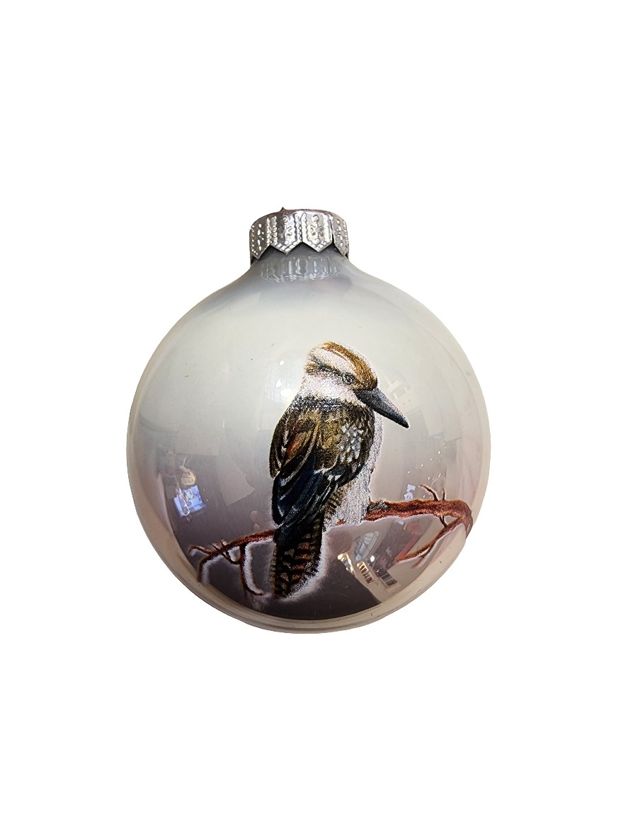 European Glass Christmas ornament of a Bauble | Kookaburra (I)