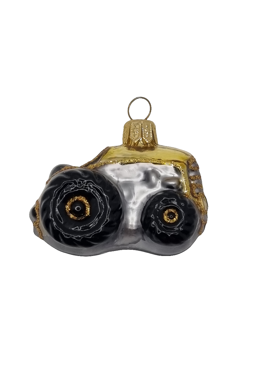 European Glass Christmas ornament of a Tractor (F)