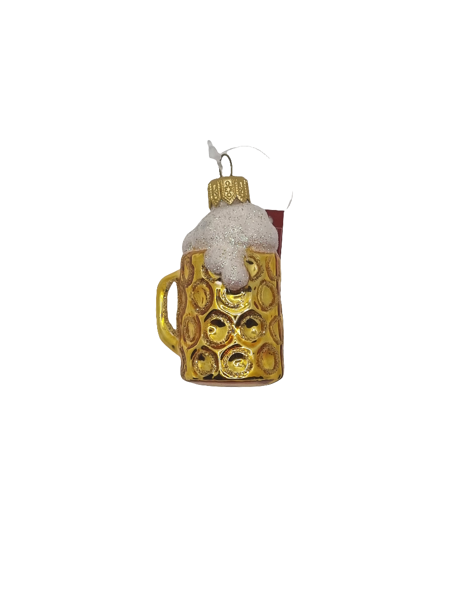 European Glass Christmas ornament of a Beer | Small (G)