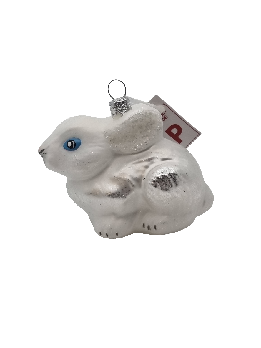 European Glass Christmas ornament of a Rabbit (S)