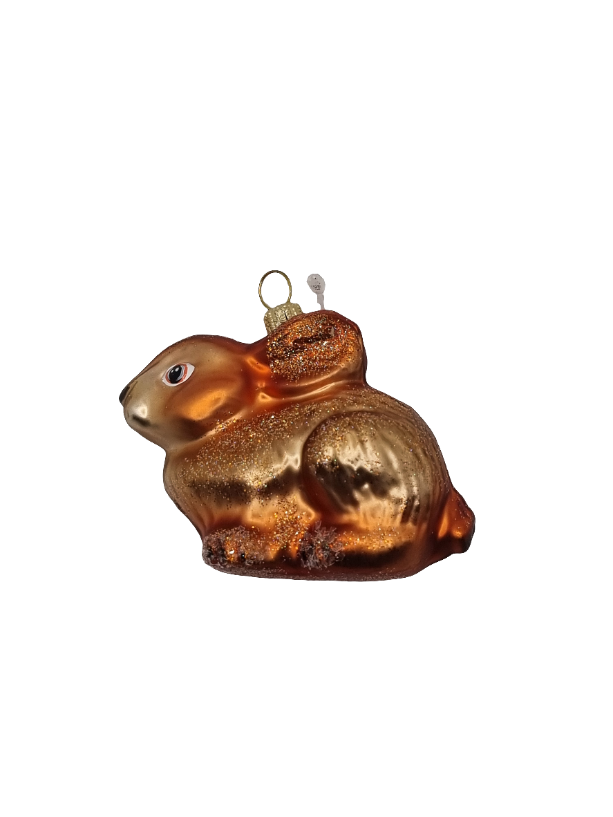 European Glass Christmas ornament of a Rabbit (S)
