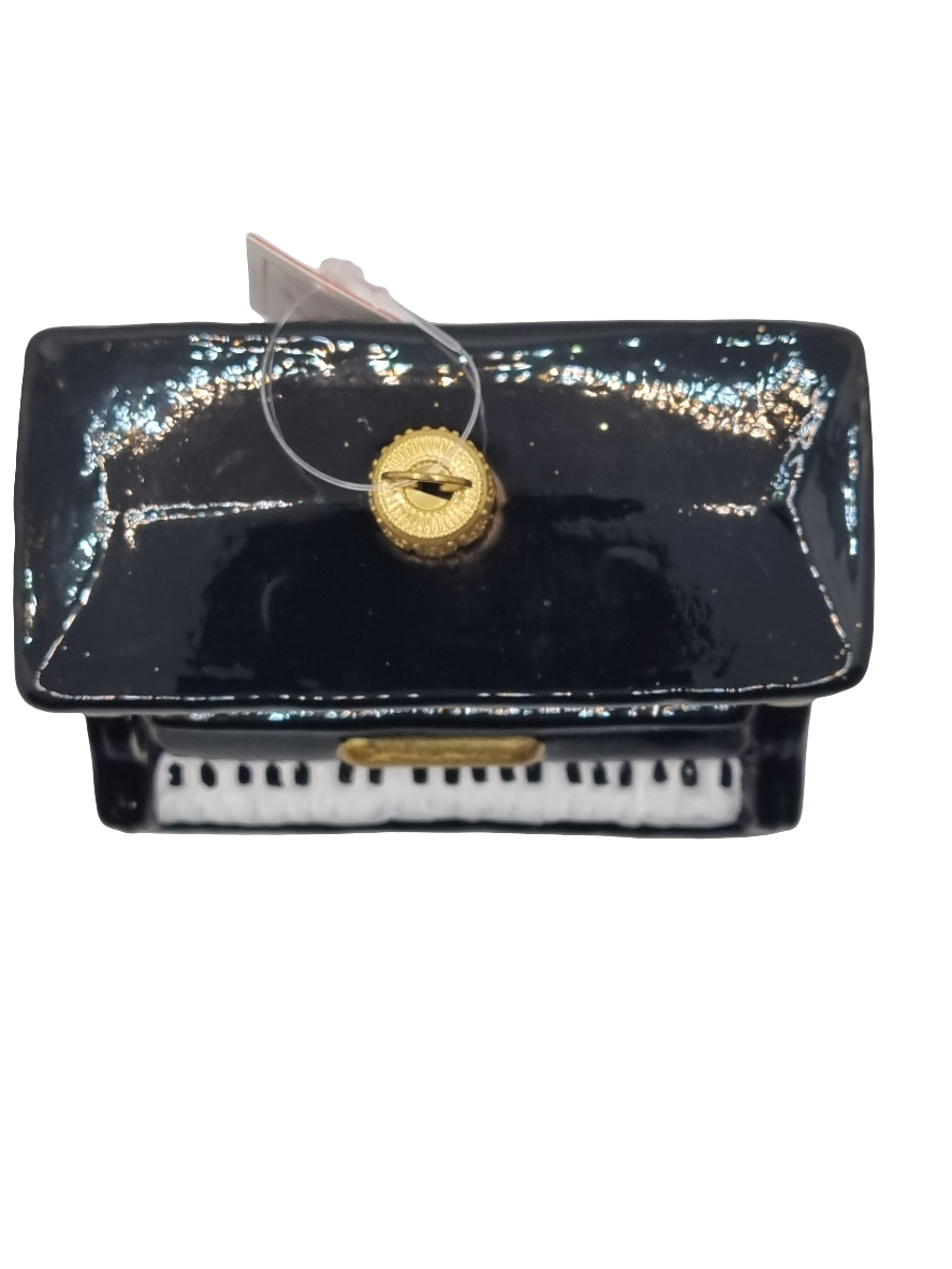 European Glass Christmas ornament of a Piano upright (W)