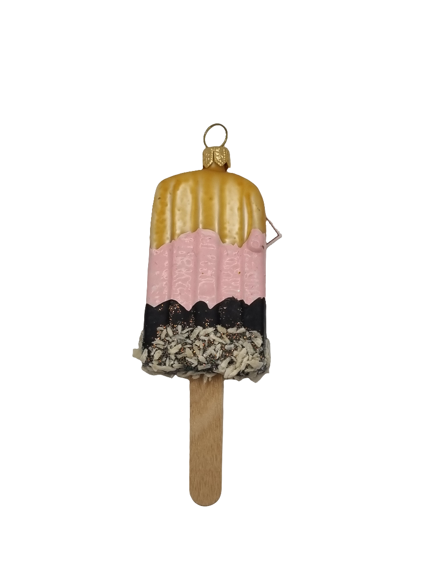 European Glass Christmas ornament of a Popsicle (J)