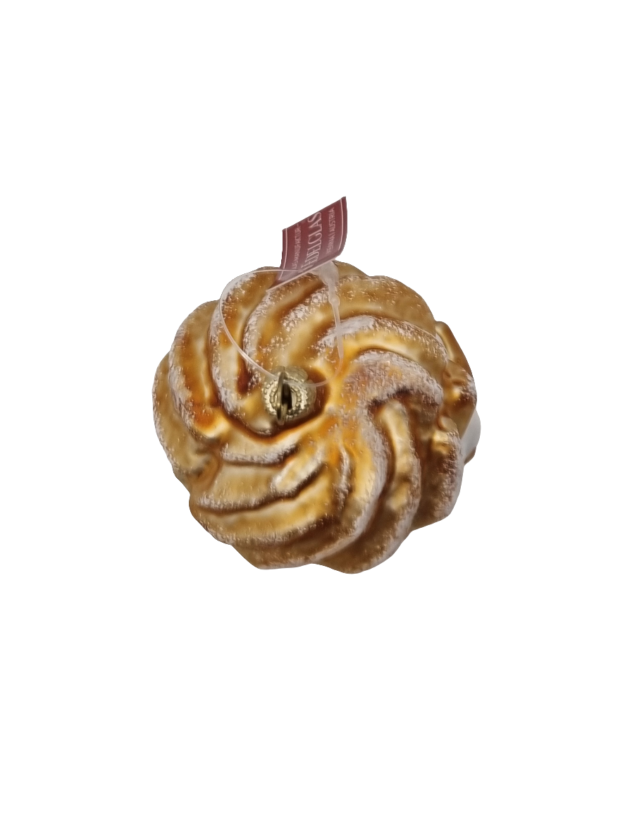 European Glass Christmas ornament of a Profiterole with Cream (O)