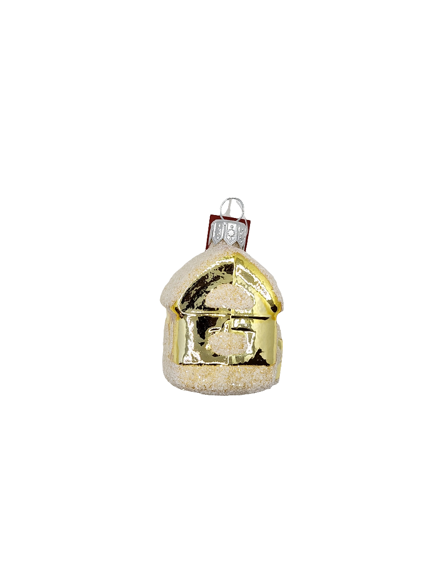 European Glass Christmas ornament of a House | Snowy Roof Assorted Colours (H)