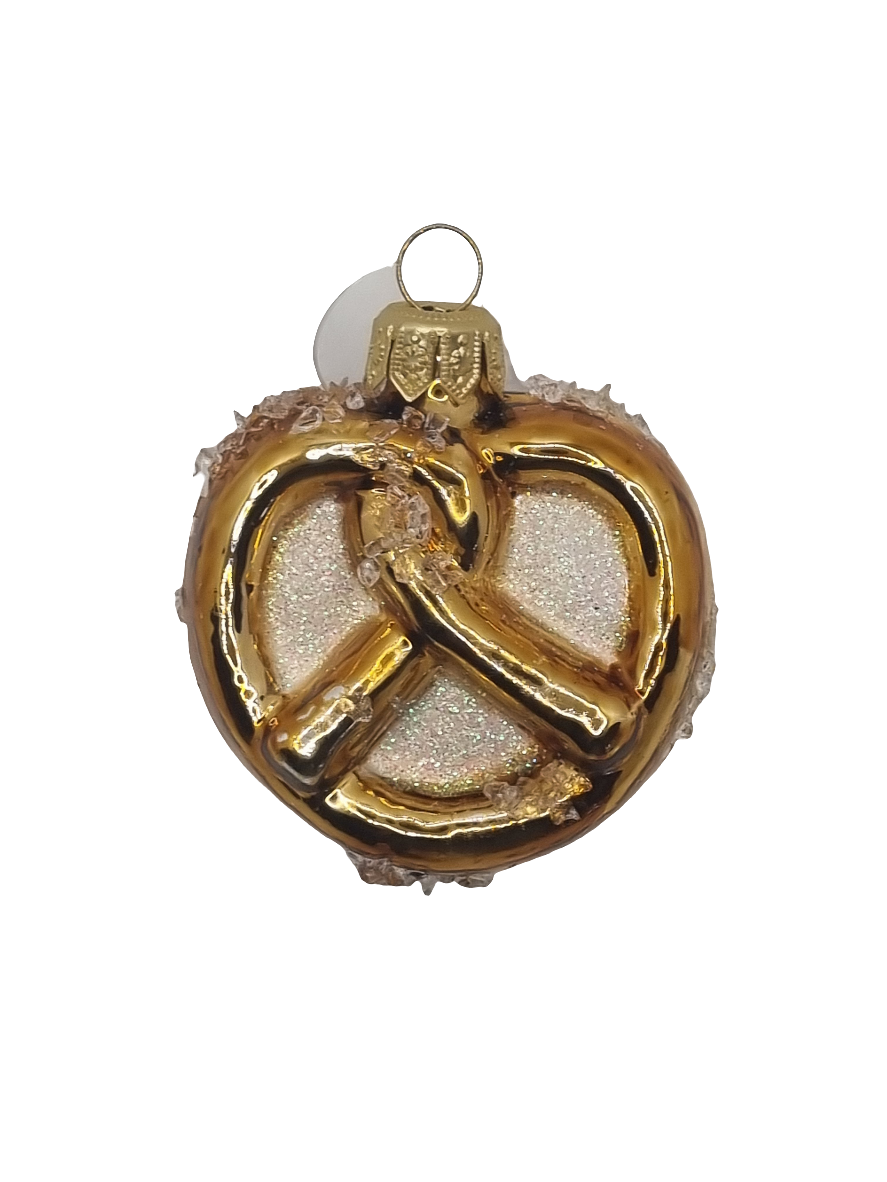 European Glass Christmas ornament of a Pretzel (G)