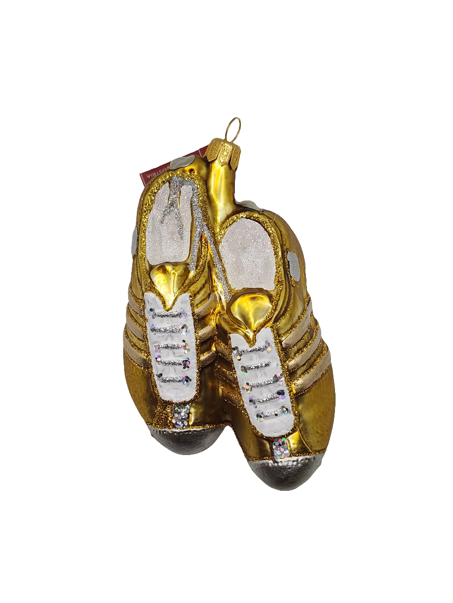 European Glass Christmas ornament of a Shoes with Cleats (U)