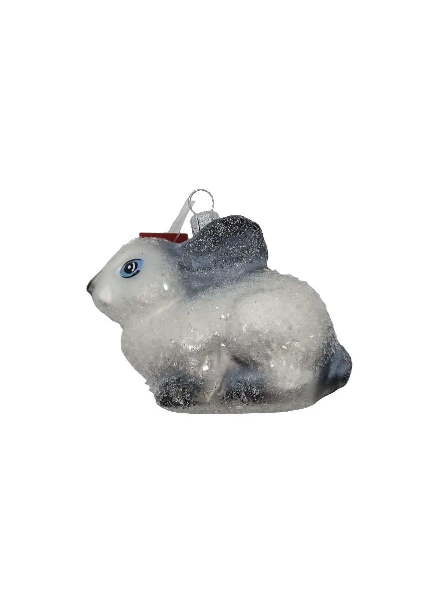 European Glass Christmas ornament of a Rabbit (S)