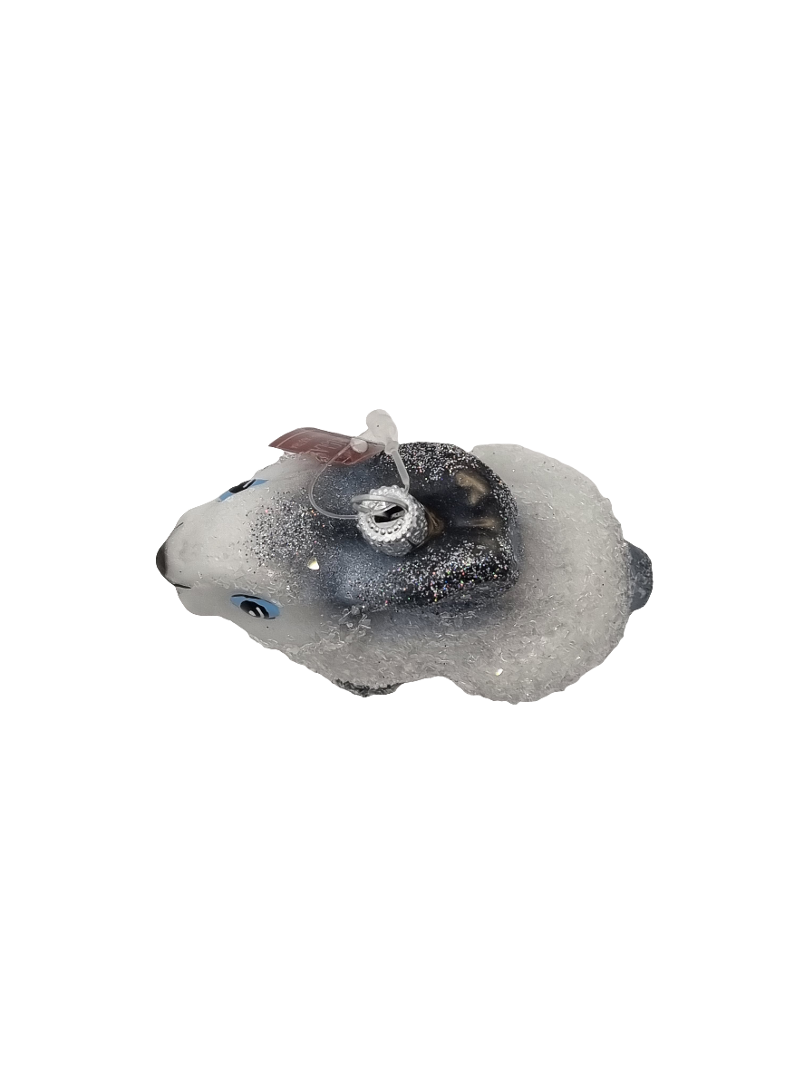 European Glass Christmas ornament of a Rabbit (S)