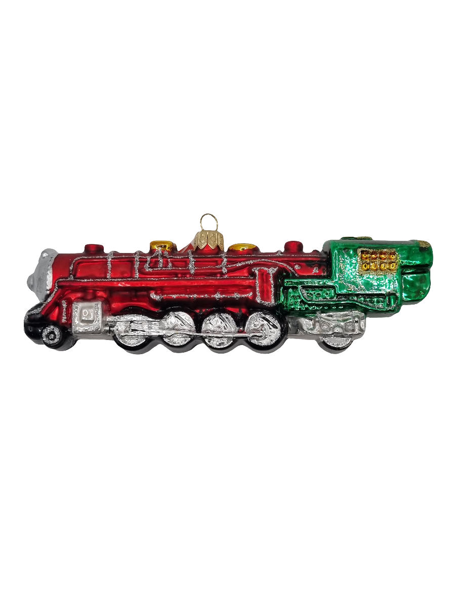 European Glass Christmas ornament of a Trains (T)