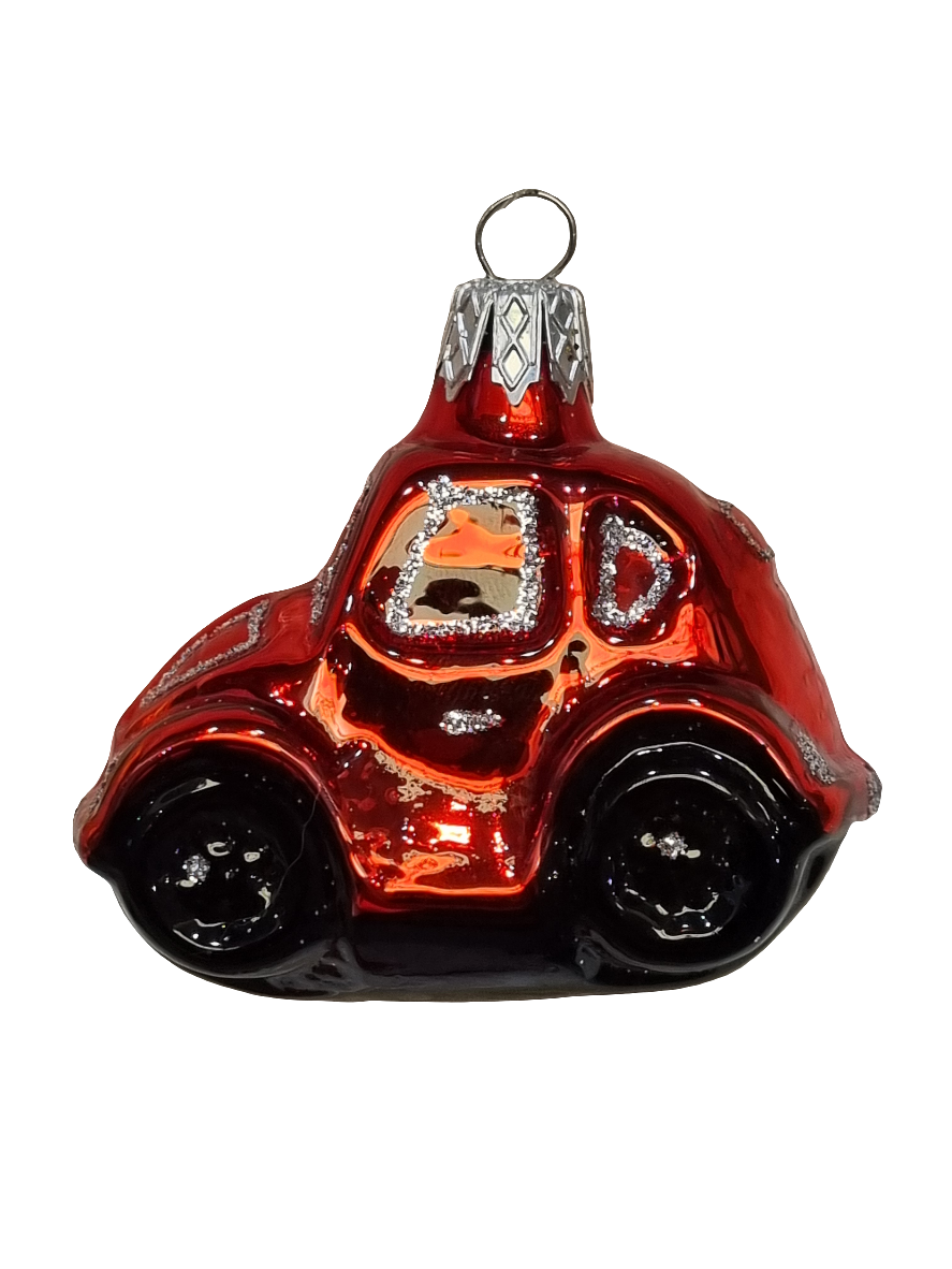 European Glass Christmas ornament of a Cars | Small Rounded Cars (F)