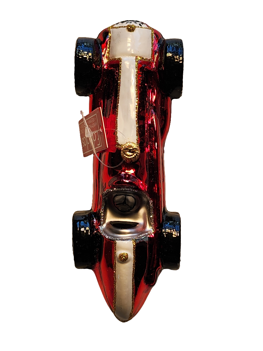 European Glass Christmas ornament of a Cars | F1 Race Car (X)