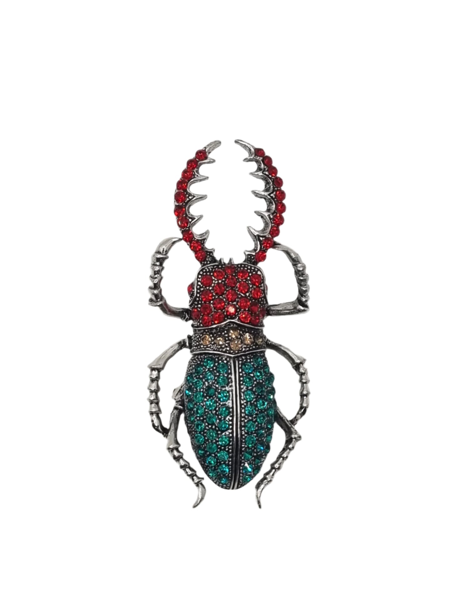 European Glass Christmas ornament of a Stag Beetle | Brooch VI