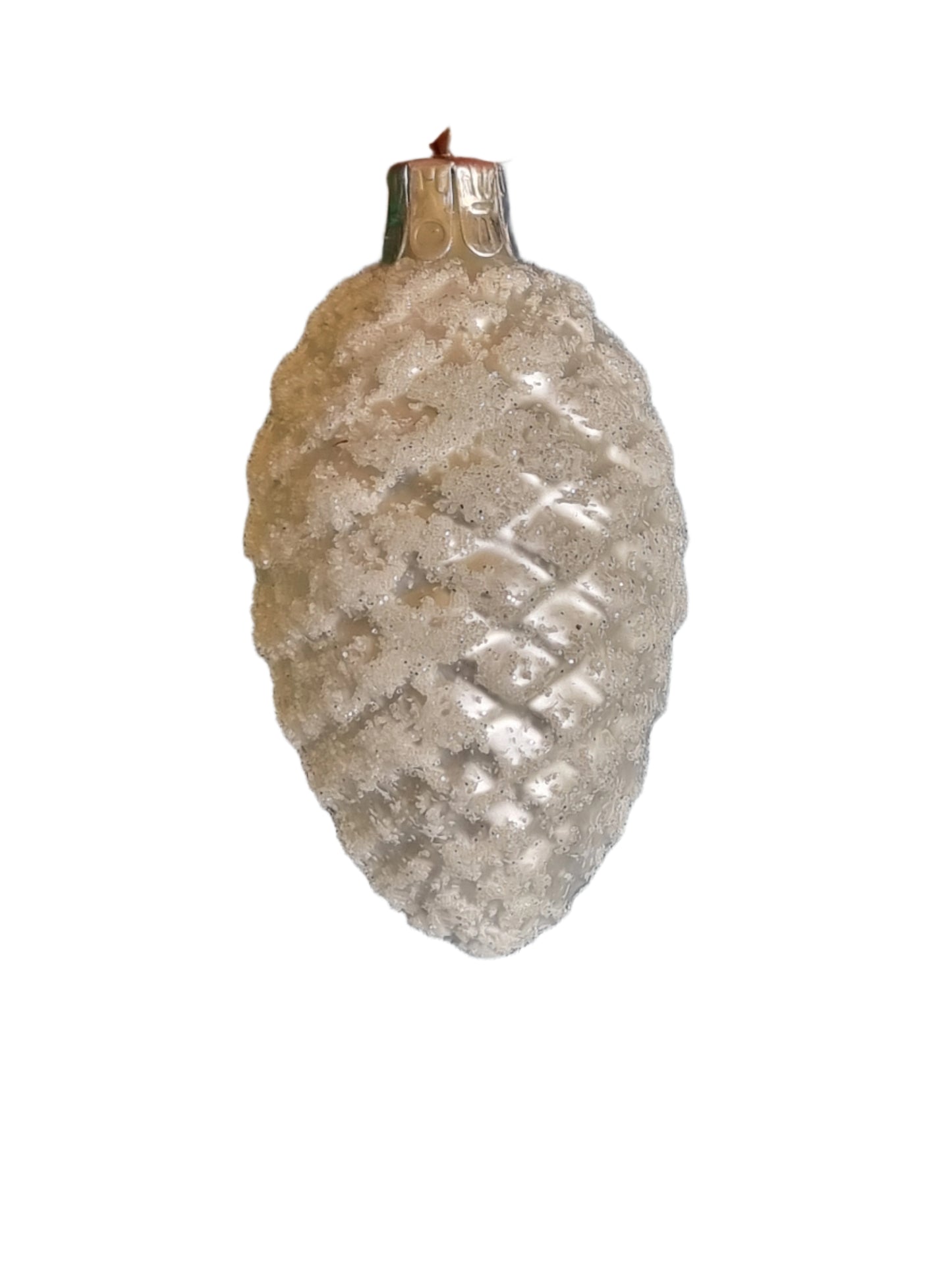 European Glass Christmas ornament of a Pinecone | Small Frosted (F)