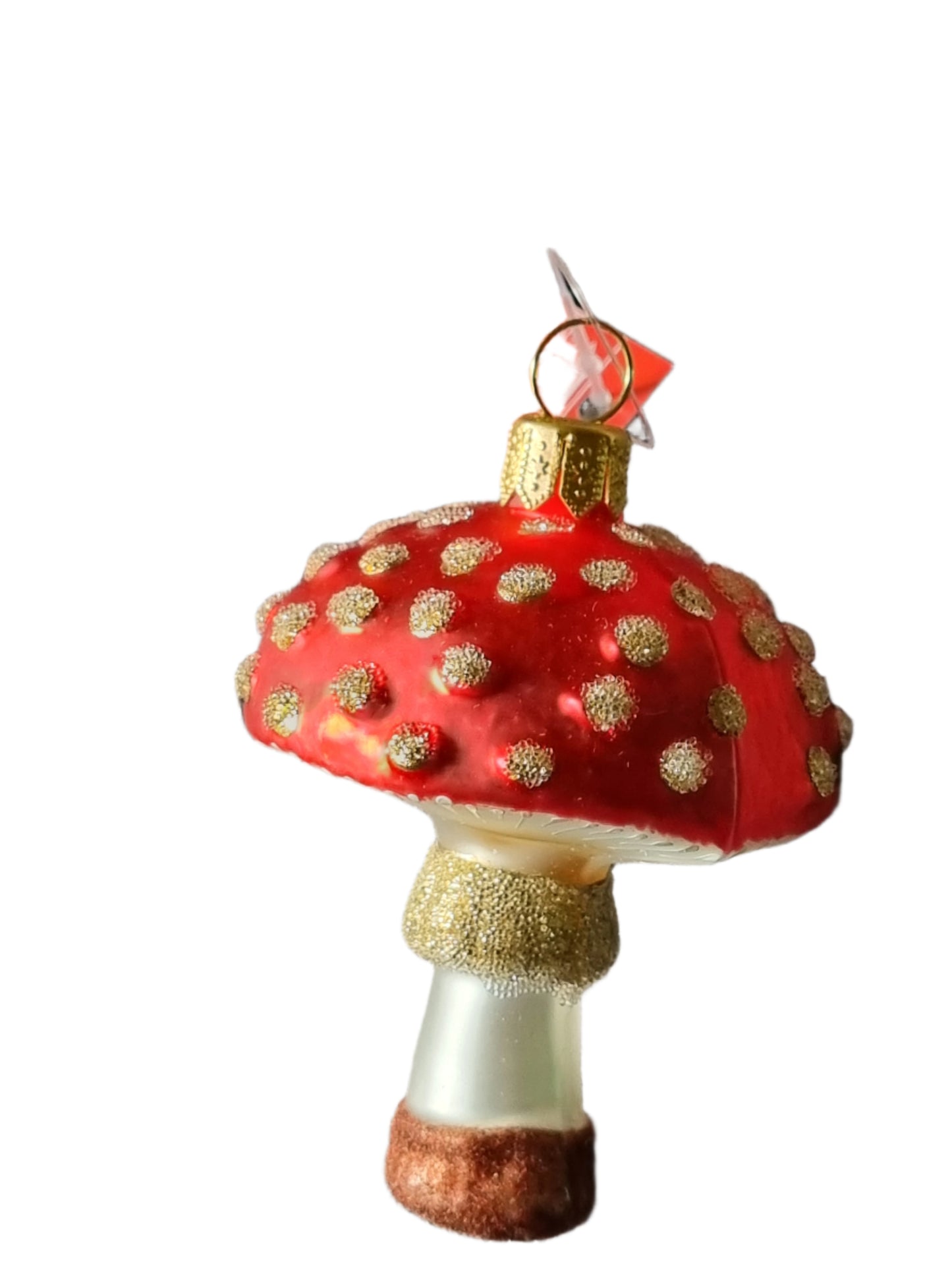 European Glass Christmas ornament of a Mushrooms | Large Toadstool (N)