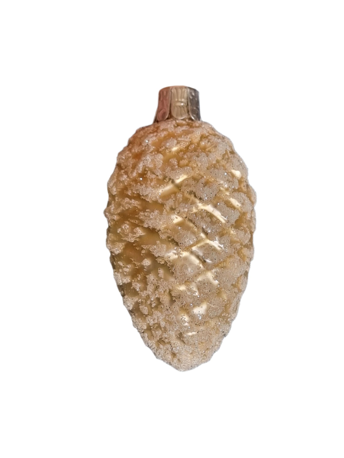 European Glass Christmas ornament of a Pinecone | Small Frosted (F)