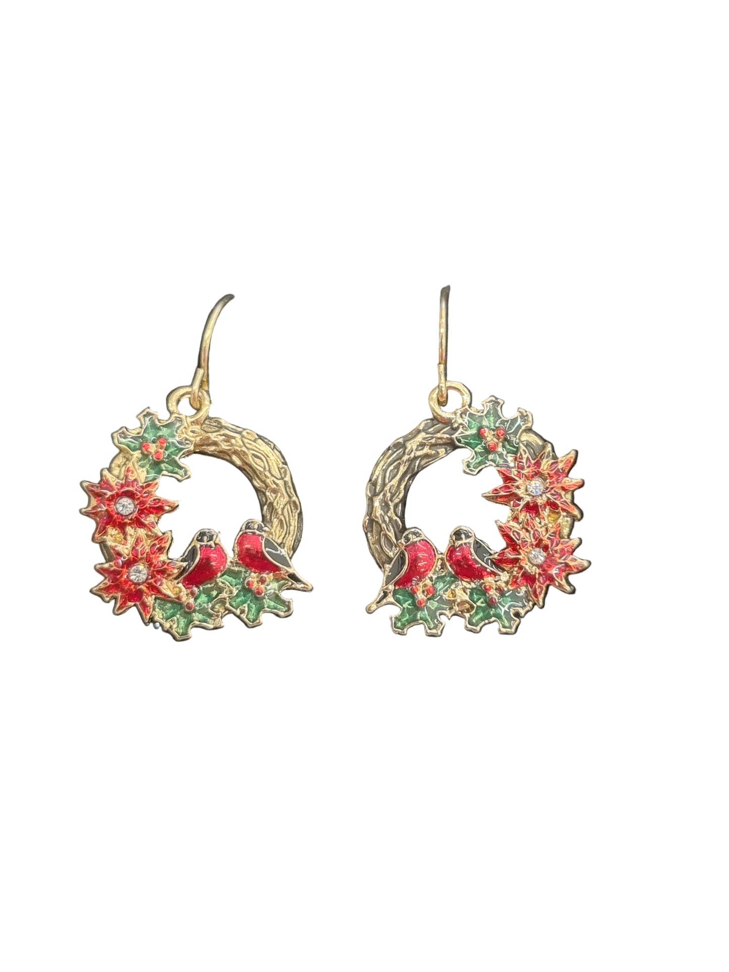 Bird in Wreath | Earrings