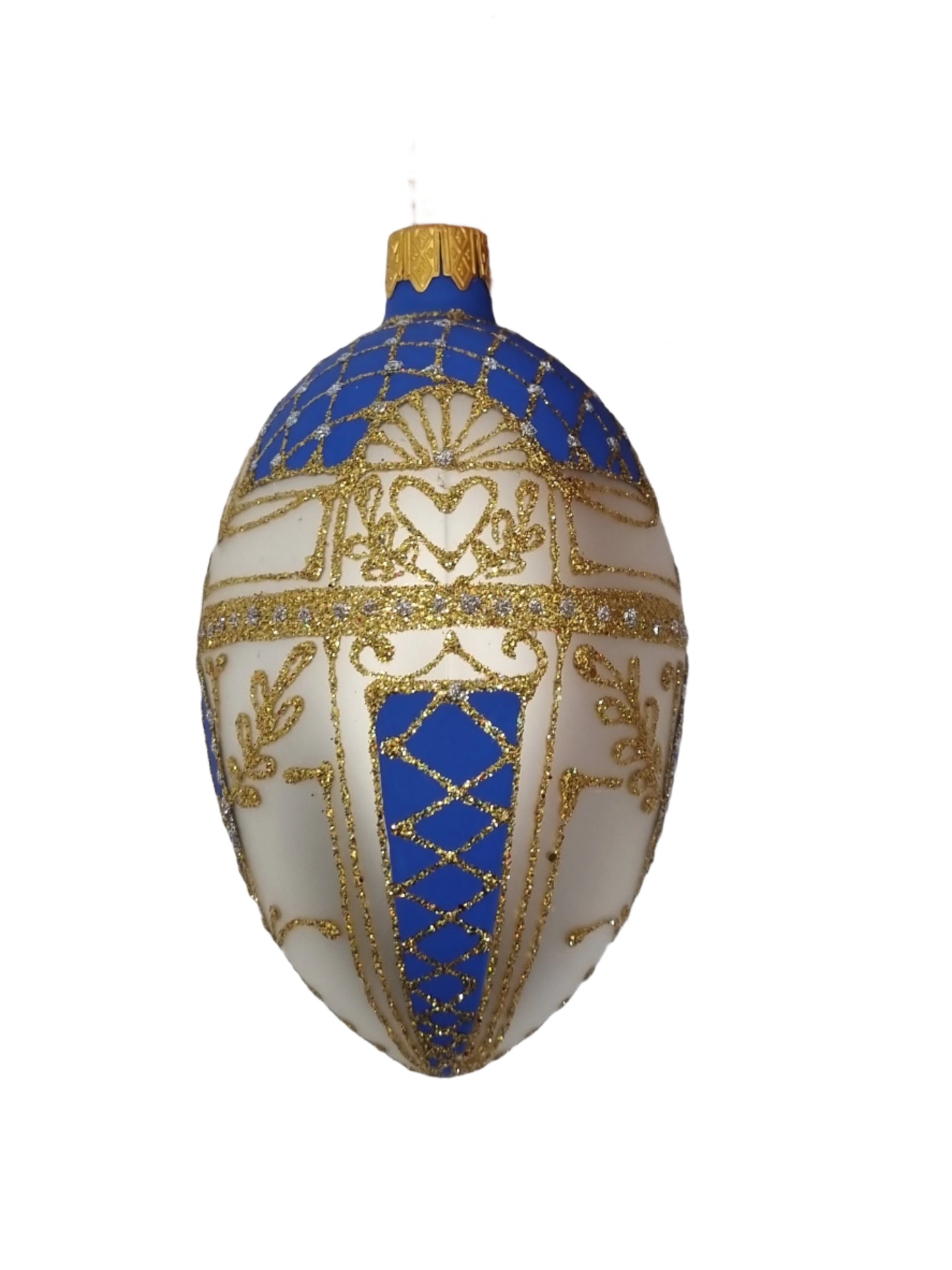 Glass Eggs | Blue Faberge Style Easter Eggs (S)