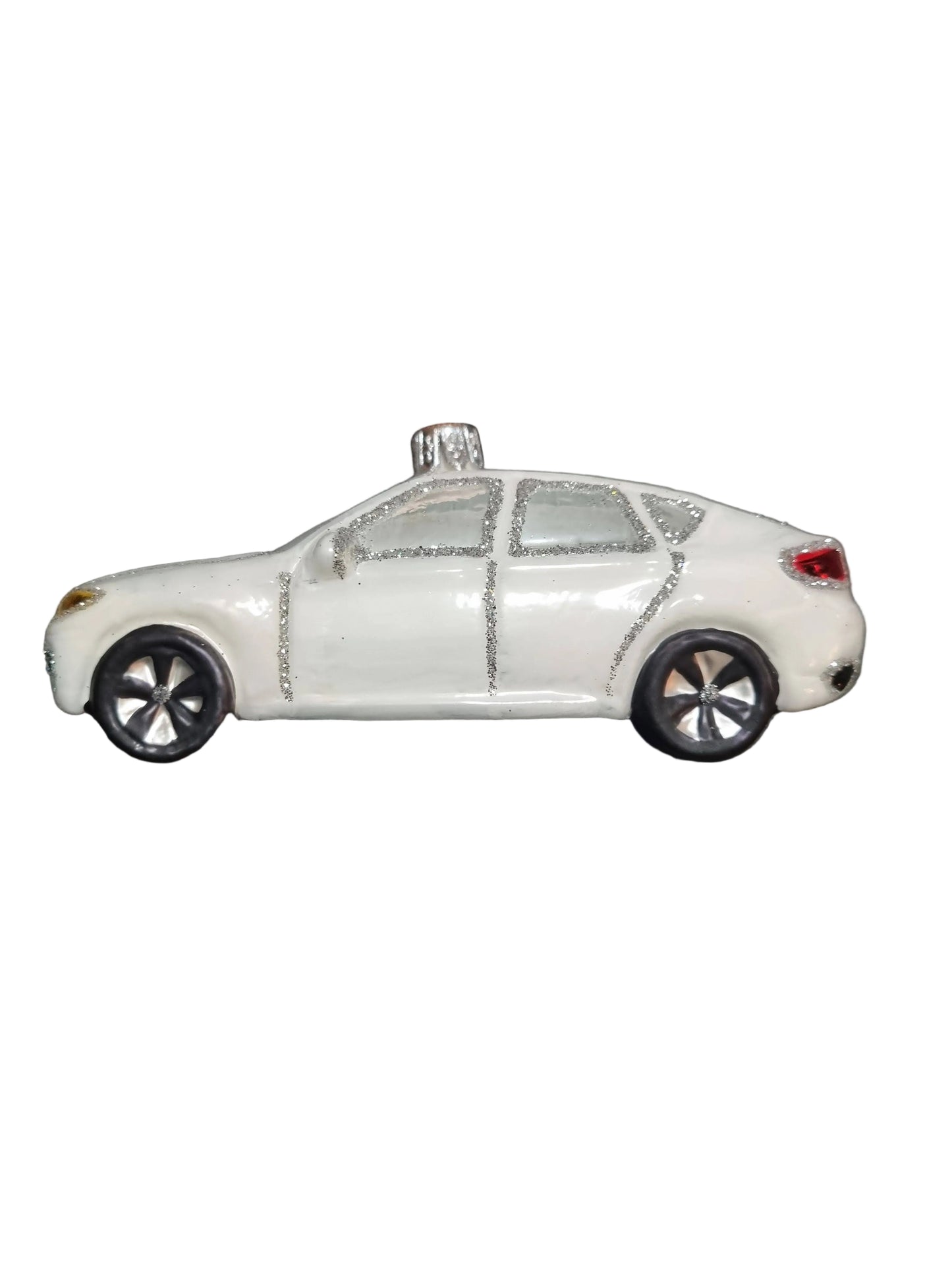 White car glass ornament
