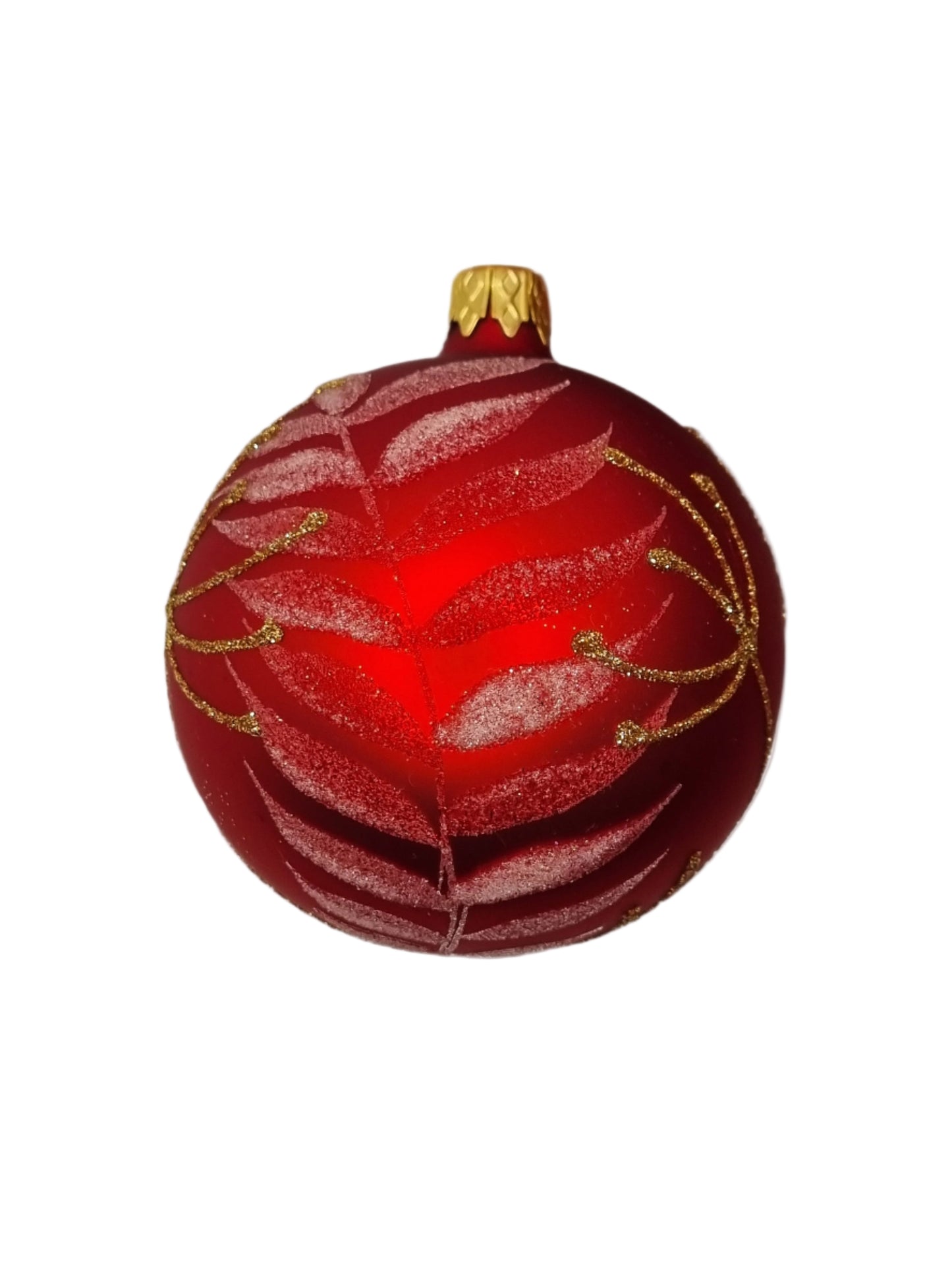 European Glass Christmas ornament of a Bauble | Red Assorted (J)