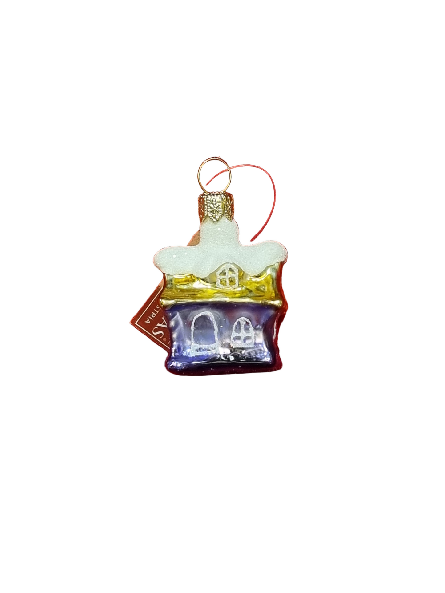 House | Tiny Purple House with Snowy Yellow Roof (L)