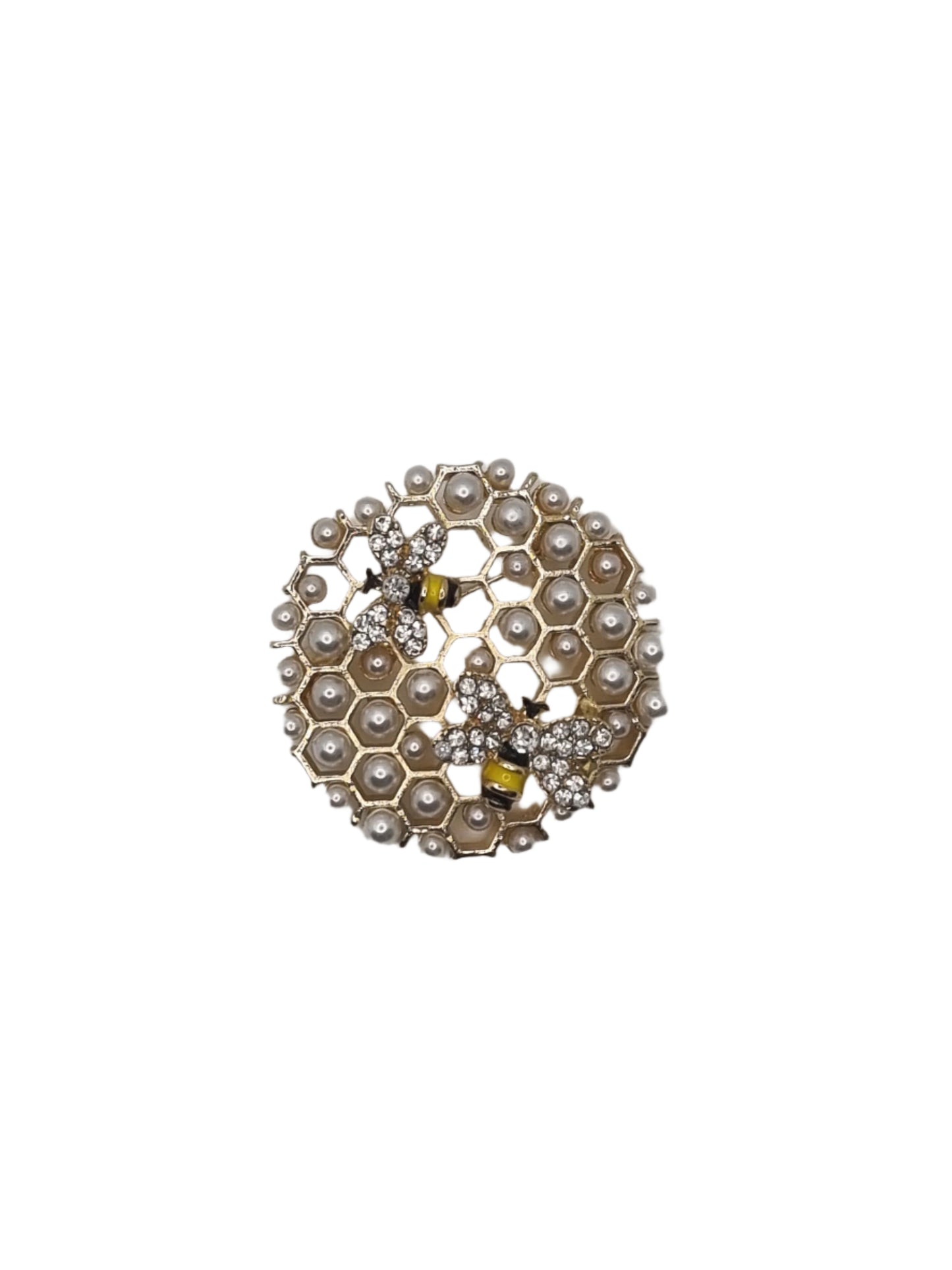 European Glass Christmas ornament of a Honeycomb | Brooch VI
