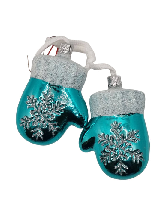 European Glass Christmas ornament of a Mittens (I)
