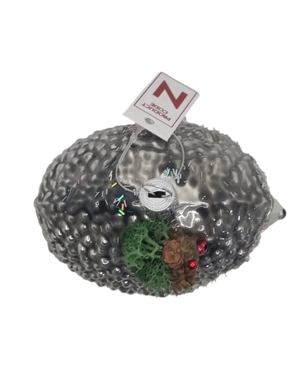 European Glass Christmas ornament of a Echidna / Hedgehog / Porcupines (N)