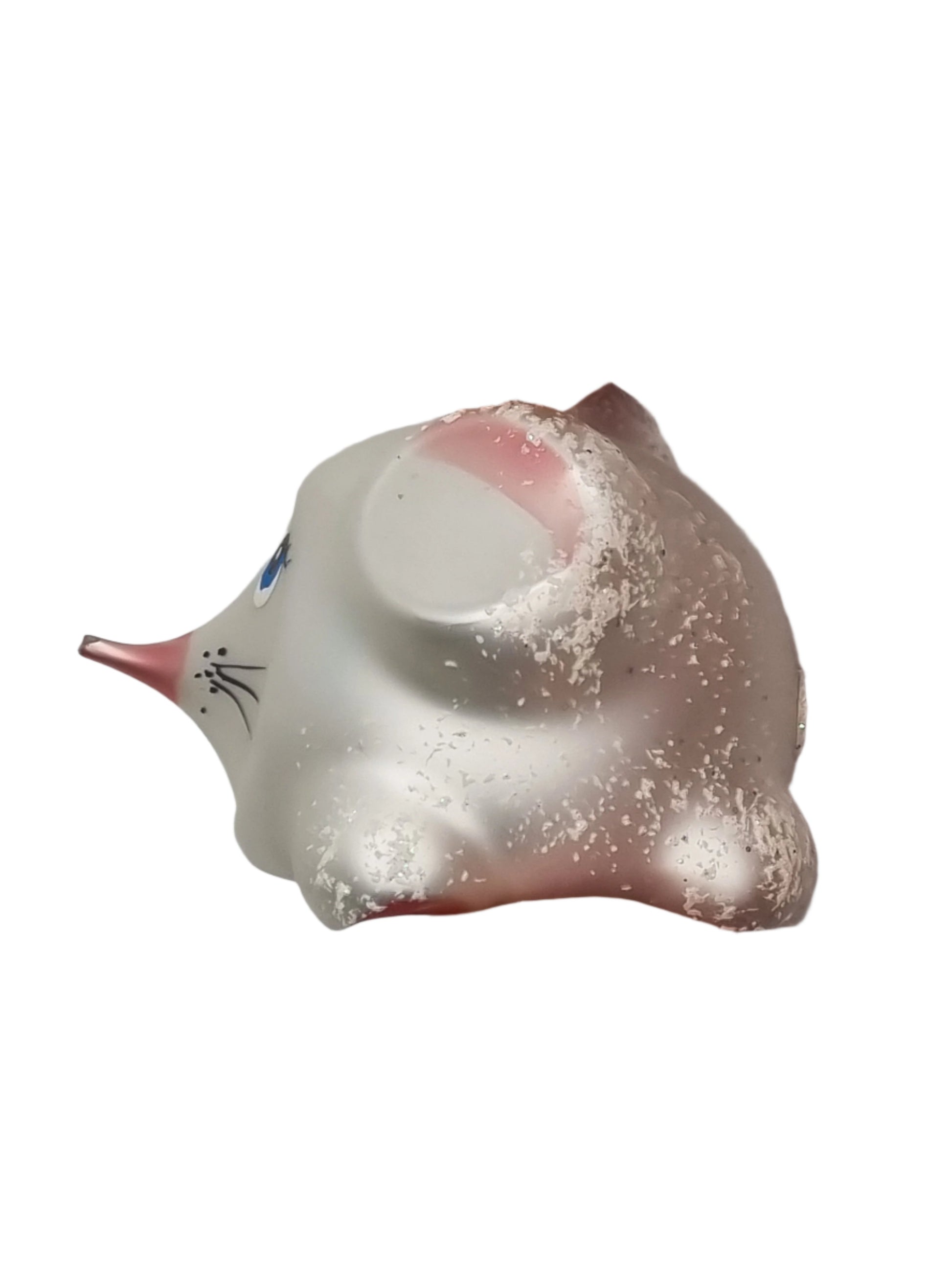European Glass Christmas ornament of a Mouse with Long Nose (F)