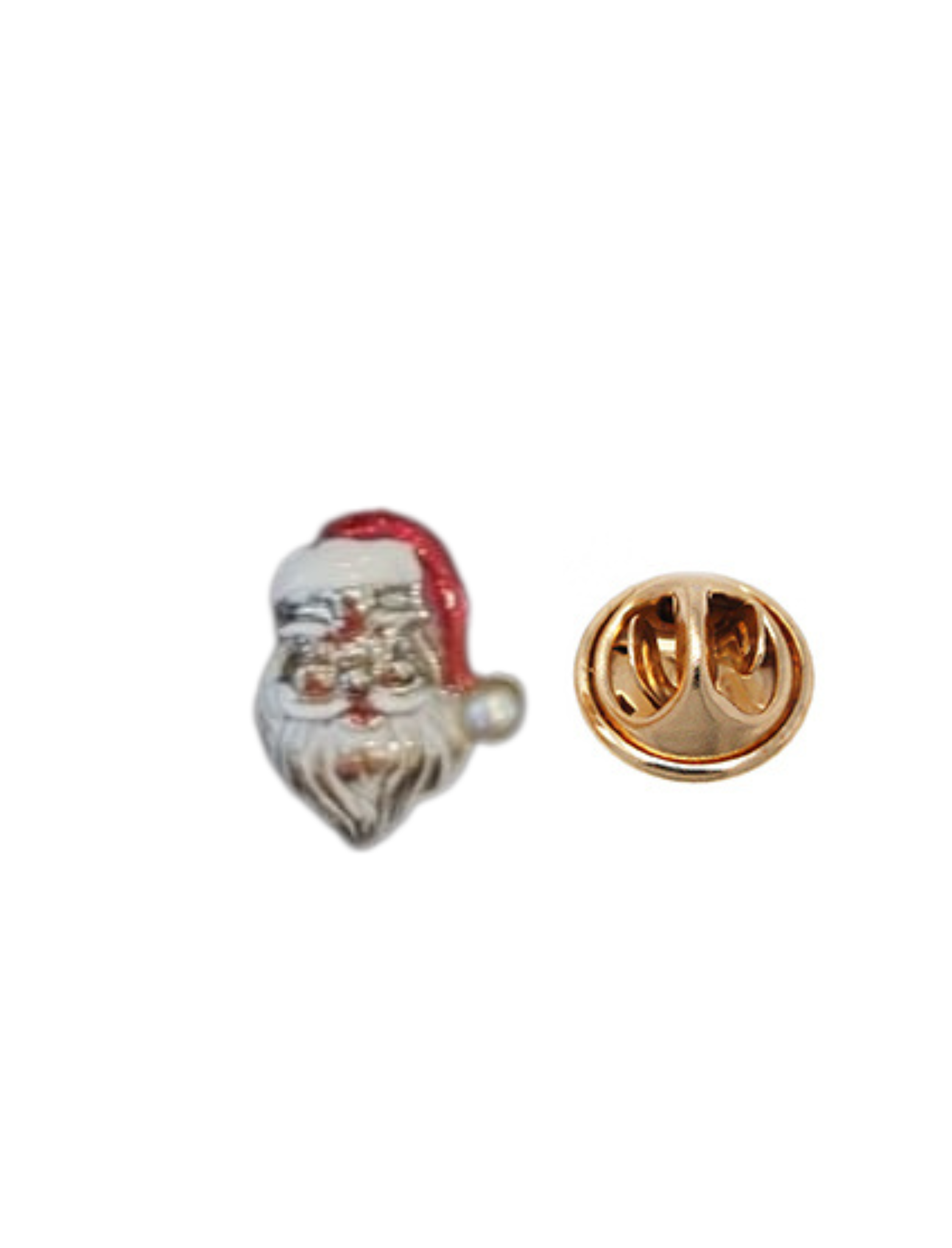 European Glass Christmas ornament of a Santa Face | Pins