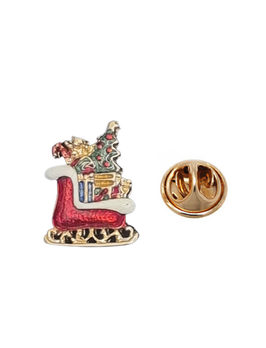 European Glass Christmas ornament of a Sleigh | Pins