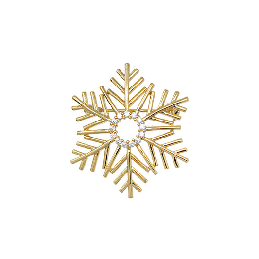 European Glass Christmas ornament of a Snowflake | Brooch V