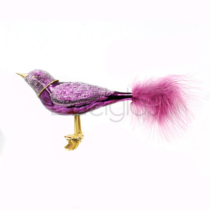 Birds on Clip (G) | Medium Feather Tail