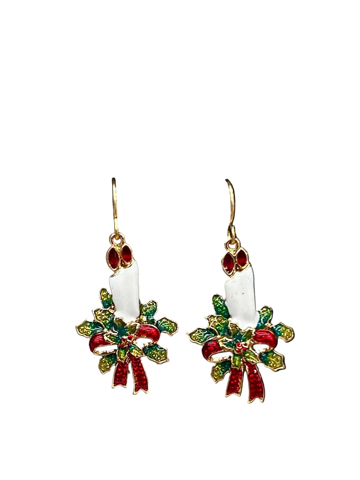 Pair of earrings with festive design 