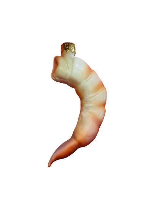 European Glass Christmas ornament of a Prawn / Shrimp (F)