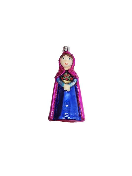 European Glass Christmas ornament of a Frozen | Anna (I)