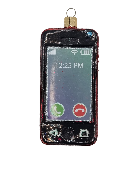 European Glass Christmas ornament of a Mobile Phone Cellphone (S)
