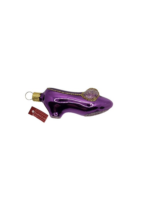 European Glass Christmas ornament of a Shoe with heel (F)