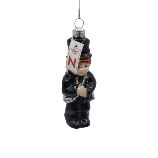 European Glass Christmas ornament of a Postman Brown Hair (N)
