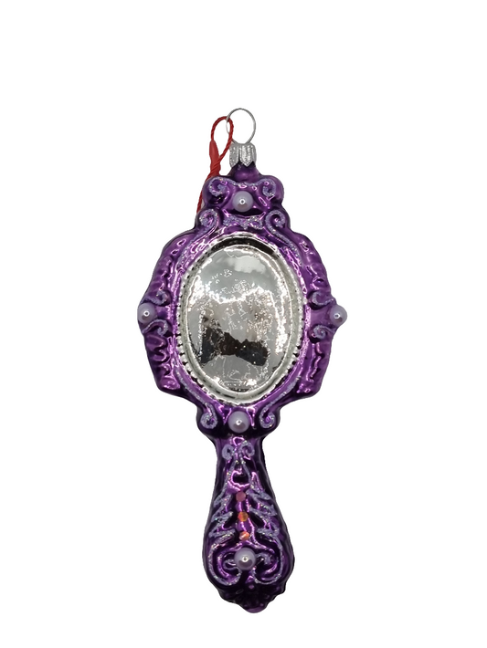 European Glass Christmas ornament of a Mirror (Q)