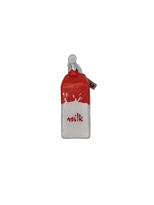 European Glass Christmas ornament of a Milk (E)