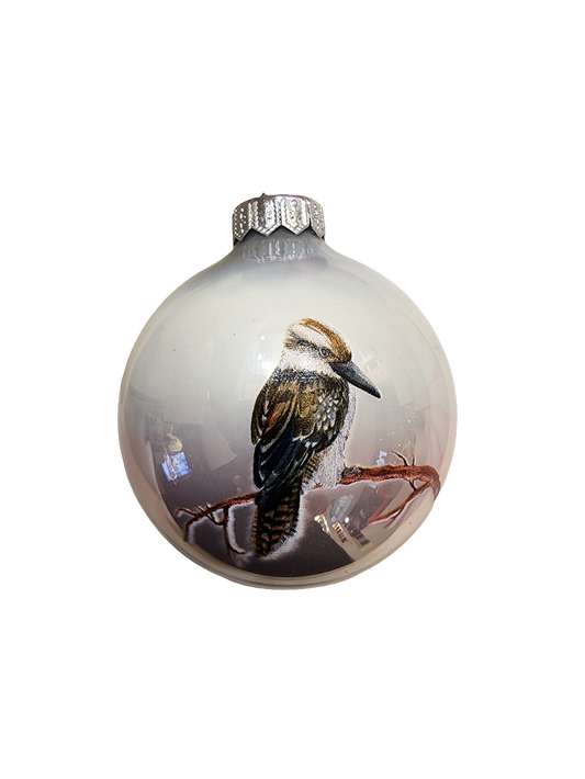 European Glass Christmas ornament of a Bauble | Kookaburra (I)