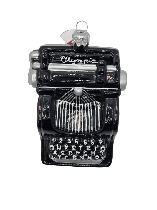 European Glass Christmas ornament of a Typewriter (V)