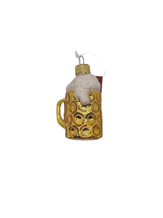 European Glass Christmas ornament of a Beer | Small (G)