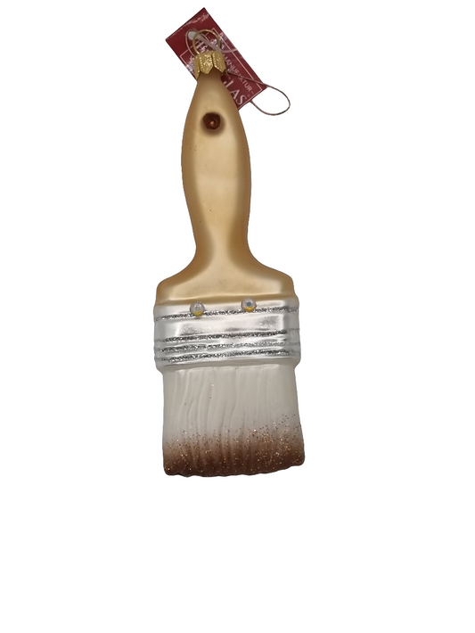 European Glass Christmas ornament of a Paintbrush (R)
